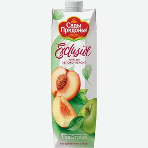 Сок Сады Придонья яблоко, персик с мякотью восстановленный для питания детей старше 3-х лет 0.95л, 950 мл