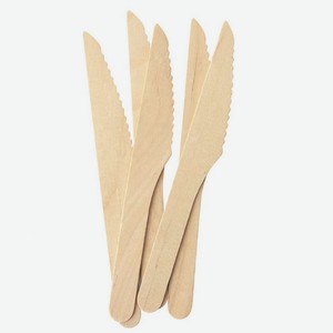 Ножи одноразовые деревянные столовые 6 шт