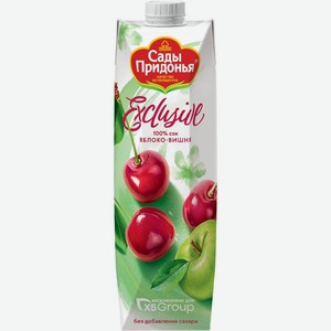 Сок Сады Придонья яблоко, вишня осветленный восстановленный для питания детей старше 3-х лет 0.95л, 950 мл