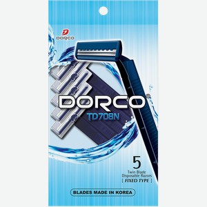 Станок бритвенный ДОРКО одноразовый мужской 2 лезвия, 5шт.