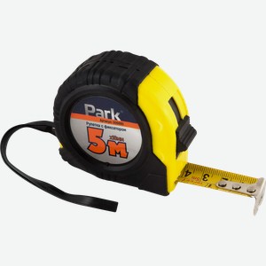 Рулетка PARK 18мм, с фиксатором, ПВХ корпус, 5м Арт. 6890