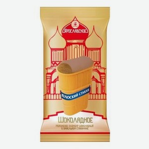 Мороженое Ярославское пломбир шоколадный плоский стакан, 80 г