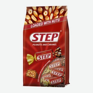 Конфета с арахисом и мягкой карамелью Степ 174г