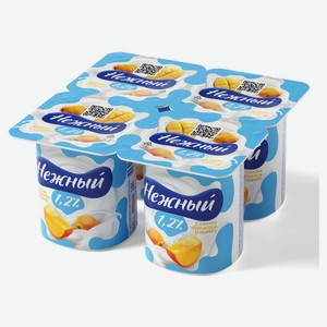 Йогуртный продукт Campina «Нежный» с соком абрикоса-манго 1,2%, 100 г