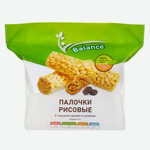 Палочки Рисовые Lope-Lope с грецким орехом и изюмом, 90 г