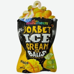 Мороженое Minimelts сорбет манго, 72г