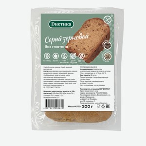 Хлеб серый Зерновой без глютена OKEY SELECTION, 300г