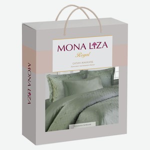 Комплект постельного белья Mona Liza Royal Евро сатин жаккард зеленый