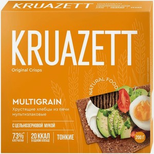 Хлебцы Kruazett тонкие мультизлаковые 200г, 200 г