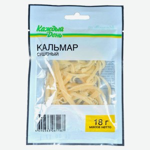 Кальмар «Каждый День» сушено-вяленый, 18 г