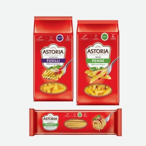 Макароны АСТОРИЯ спирали/спагетти/перья 450гр