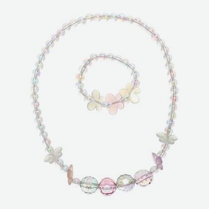 Детский набор ожерелье и браслет перламутровые шары LAF