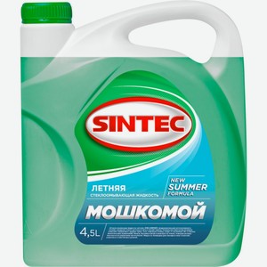 Жидкость стеклоомывающая SINTEC летняя канистра 4,5л, Россия