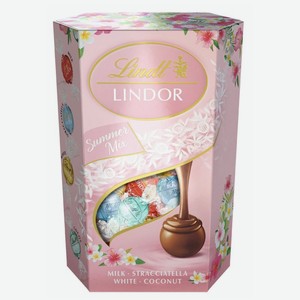Ассорти конфет Lindt Линдор Летний Микс с нежной тающей начинкой, 200г