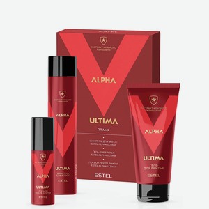 ESTEL Набор для бритья ALPHA ULTIMA пламя, 300 мл; 100 мл; 100 мл