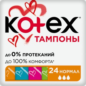 KOTEX Тампоны НОРМАЛ, 24 шт