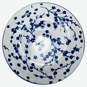 Тарелка десертная Синие цветы, 19 см