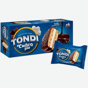 Печенье Tondi Choco Pie сэндвич мучное глазированное 6х30г, 180 г
