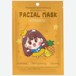 Маска для лица Kormesic питательная с экстрактом ананаса тканевая 1шт., 1 шт