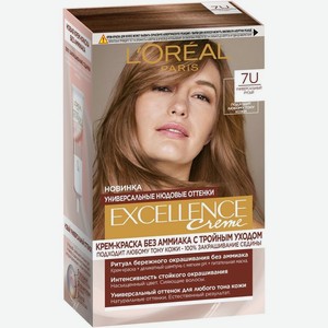 Крем-краска для волос Loreal Paris Excellence Creme без аммиака 7U, 268 г