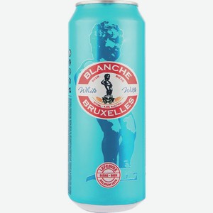 Напиток Пивной Бланш Де Брюссель Светлый Нефильтр. 0.5л 4.5% Ж/б