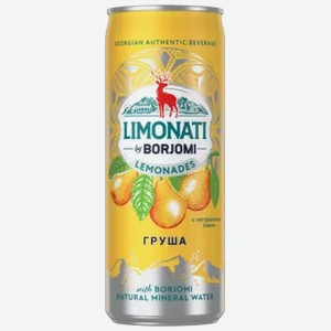 Напиток газированный Limonati by Borjomi Груша 0,33 л ж/б
