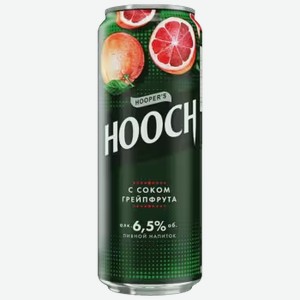 Пивной напиток Hooper s Hooch с соком грейпфрута 0,45 л ж/б