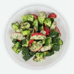 Салат АШАН мз огурцов и редиса с песто, вес