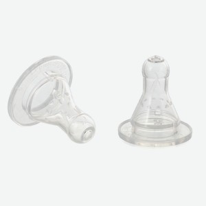 Соска молочная ПОМА классической формы со средним потоком (силикон) 4+ 2 шт.