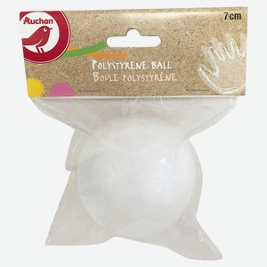 Шарик для поделок и декорирования АШАН Красная птица полистирол, 7 см