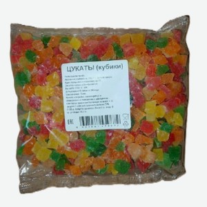 Цукаты (кубики) 500г, Крепкий орешек ООО