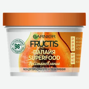 Маска для волос FRUCTIS®, Лакомство для волос, Папайя, 390мл