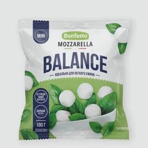 Сыр 30% «Bonfesto» MINI BALANCE Моцарелла мягкий с рассолом, 250 г