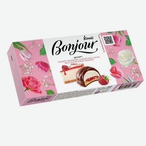 Десерт Konti Bonjour Малиновый чизкейк, 232г