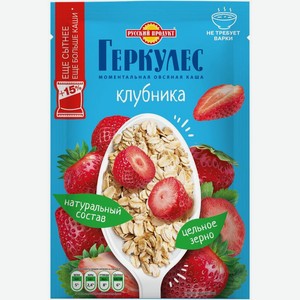 Каша Русский Продукт овсяная с клубникой моментальная, 40г