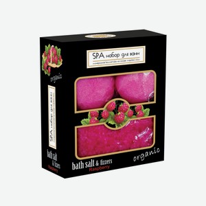 Соль шипучая д/ванн Spa by Lara МАЛИНА (Бомбочка шипучая 2*1