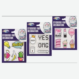 Наклейки декоративные на телефон планшет рюкзак пластиковые, 11х15 см