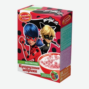 Кукурузные шарики CRUNCH TIME ЛЕДИ БАГ И СУПЕР-КОТ со вкусом