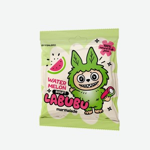 Мармелад LABUBU арбуз кусочки карандаша кислые,45г