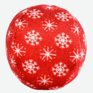 Игрушка для кошек новогодняя Мяч красный, 5 см
