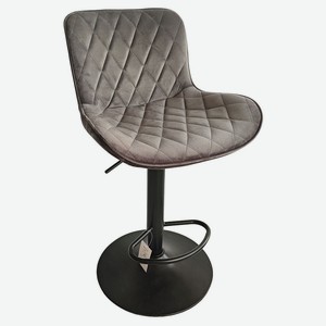 Стул барный регулируемый темно-серый, 52×53×90-111 см