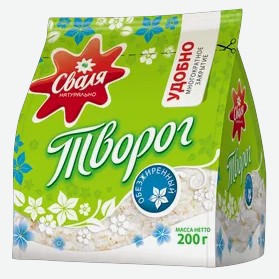 Творог  СВАЛЯ  обезжиренный, 200 г