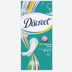 Прокладки Discreet ежедневные Deo Водяная лилия, 20 шт