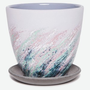 Горшок Живопись керамический сиреневый Ø15 см