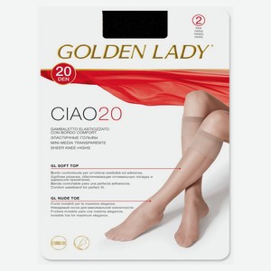 Гольфы женские Golden Lady CIAO 20 den черные, 2 пары