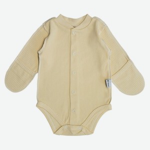 Боди для новорожденных «Амелли» бежевое, размер 62