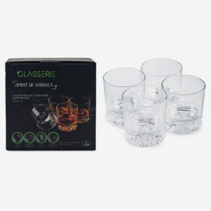 Набор стаканов для виски Glasserie Spirit of Animals, 300 мл х 4 шт