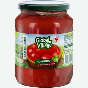 Томаты Global Village в томатном соке 680г, 680 г
