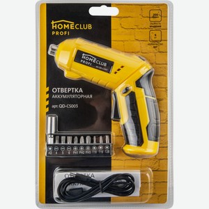 Отвертка HOMECLUB Profi аккумуляторная QD-CS003, Китай