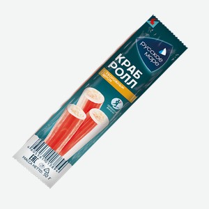 Крабовые палочки РУССКОЕ МОРЕ краб-ролл с творожным сыром, 50г